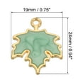 thumbnail image 2 of Uxcell Maple Leaf Pendants Enamel Tree Leaf Beads Metal Leaves Charm for Jewelry Making, Green 40 Pack, 2 of 6