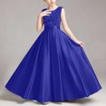 thumbnail image 4 of Mifsaly Formal Dresses for Girls Sleeveless Sequin Satin Pageant Dress Flower Girl Wedding Evening Party Gowns, 4 of 7