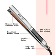 Revlon Extra Long Copper + Ceramic Plates 1 Flat Iron, Silver