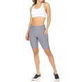 thumbnail image 5 of Women's High Waist Pockets Mesh Athletic Running Yoga Gym Biker Shorts, 5 of 6