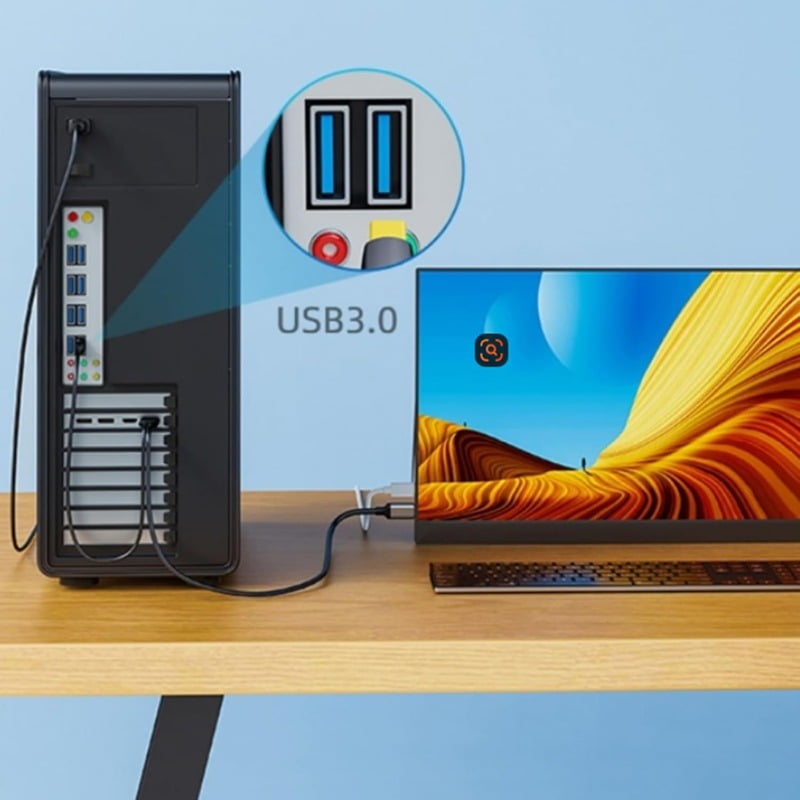 DisplayPort To USB Type C Cable 4K@60Hz Touch Function For Portable Monitors Laptops Aluminum USB Type C Cable DisplayPort To USB C Cable