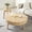 Light brown, variant on Gexpusm Round Coffee Table Set of 2,Natural Nesting Oak Table,31.5"L x 31.5"W x 14.29"H - Light Brown