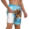 thumbnail image 3 of Balery Animals on Noah's Ark Mens Swim Trunks Swim Shorts for Men Quick Dry Inseam Beach Shorts with Compression Liner Pocket-Medium, 3 of 9