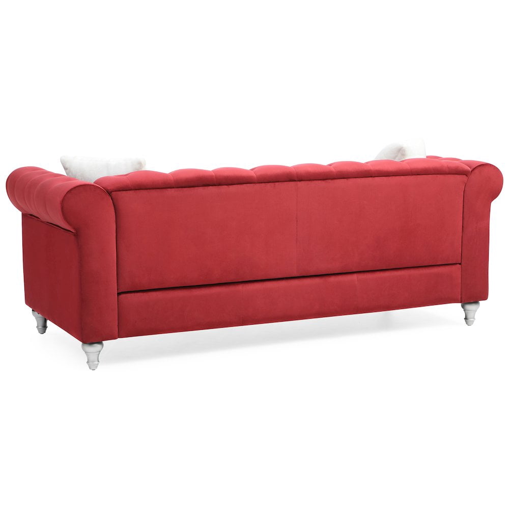 Glory Furniture Raisa Sofa in Burgundy Color