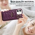 thumbnail image 5 of Nalacover for iPhone 11 Ring Holder Crossbody Wallet Case with Credit Card Slots, Lanyard Shoulder Strap Premium PU Leather Wrist Hand Strap Cover with Kickstand for iPhone 11,Deeppurple, 5 of 11