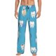 thumbnail image 1 of Fotbe Cute Healthy Teeth Pantalones de Pijama para Hombre, Pantalones de Dormir, Pantalones de Casa con Cintura Ajustable y Bolsillos-3X-Large, 1 of 6