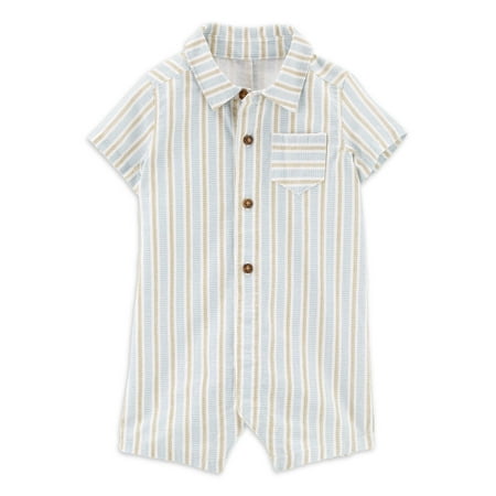 

Carter s Child of Mine Baby Boy Striped Romper Sizes 0M-24M