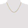 thumbnail image 2 of Leslie's Real 14kt Yellow Gold 1.6mm Diamond Cut Long Link Franco Chain; 18 inch; for Adults and Teens; for Women and Men, 2 of 5