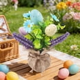 thumbnail image 3 of DAMAI Micro Easter Egg Tree with Burlap Base Easter Tree Ornament Artificial Table Tree for Wedding Birthday Spring Event Decoration, 3 of 7