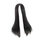 thumbnail image 4 of Peluca de pelo negro largo y liso de 70 cm, elegante, accesorio para el cabello, elegante peluca de pelo sintético para mujer para fiesta de compras, 4 of 8