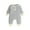 Grey, variant on Ruyang Baby Boys Girls Striped Jumpsuit Cute Long Sleeve Button Down Outfit Crew Neck Footless Fall Winter Warm Bodysuit