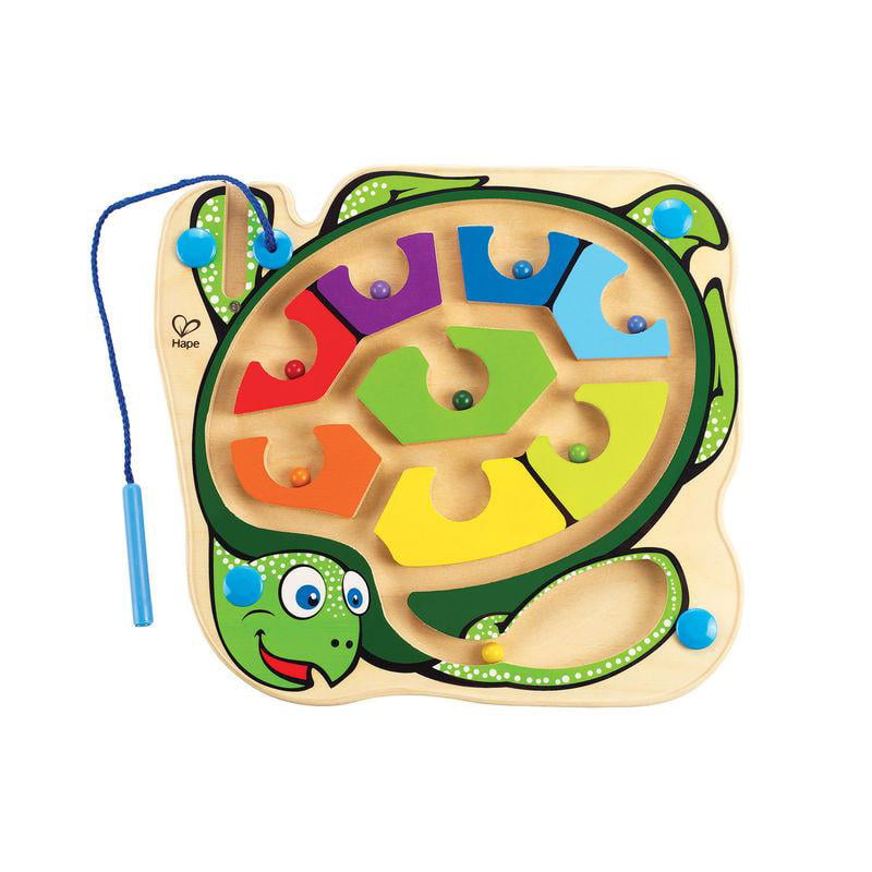 Snail Gcroet 1PC Magnetic Wand Number Maze Wooden Board Maze Toy with Magnetic Beads and Guiding Pen Labyrinth Puzzle Toy for Kids Children