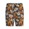 thumbnail image 6 of Daiia Cute Lion Tiger Mens Woven Stretch Pajama Short,Short Pajama Pants-Medium, 6 of 7