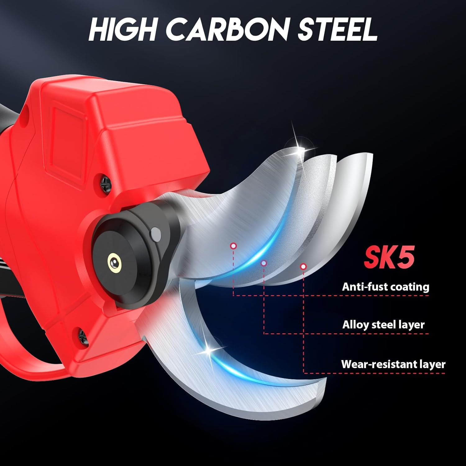 Electric Pruning Shears, 1.4" Cutting Diameter Cordless Power Pruner with LCD Display, Brushless Motor Pruning Shears with 2 Rechargeable 21V 4000mAh Battery for Garden Tree Pruner Branch