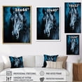 thumbnail image 4 of Designart "Vibrant Blue Equine Horse in Electric Blue II" Animals Floater Framed Canvas Art Print, 4 of 7