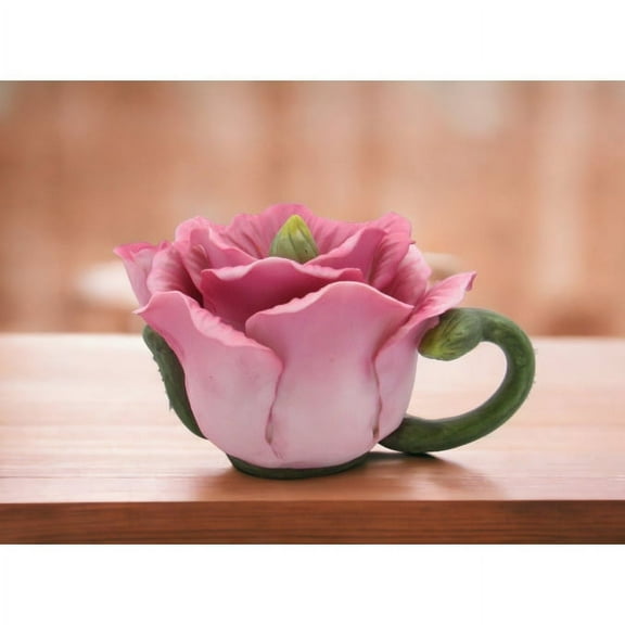 Ceramic Poppy Flower Teapot Figurine 4.75 Inches  Nature