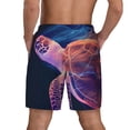 thumbnail image 2 of Lsque Mens Swim Trunks Abstract Line Turtle Pattern - Bathing Suit Compression Liner - Beach Swim Shorts Swimwear - (S-3XL) - Stretch Quick Dry -Large, 2 of 9