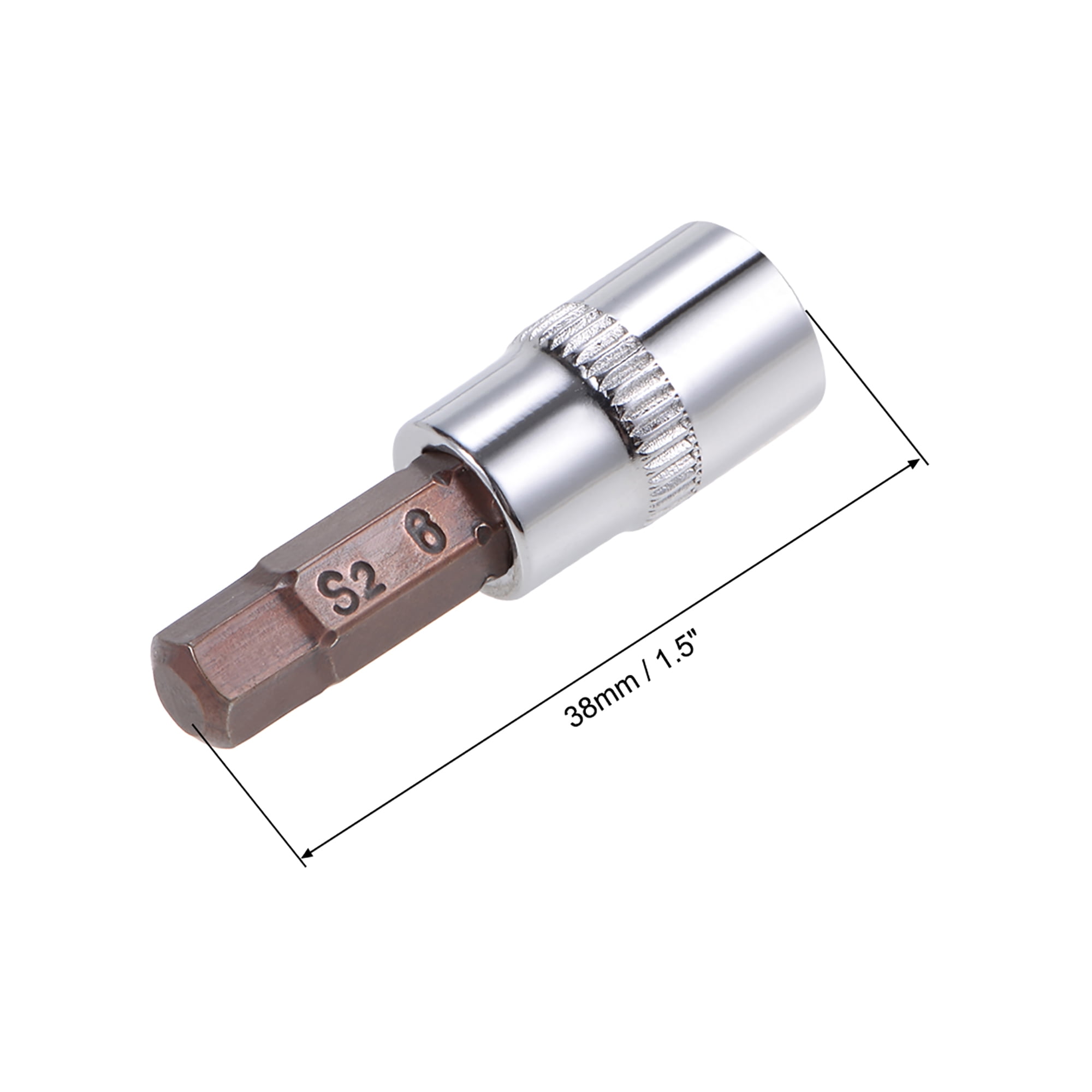 2-Pack PH2 Phillips Bit Socket – 1/4 Inch Drive, 1.5 Inch Length, S2 Steel Bit With CR-V Socket