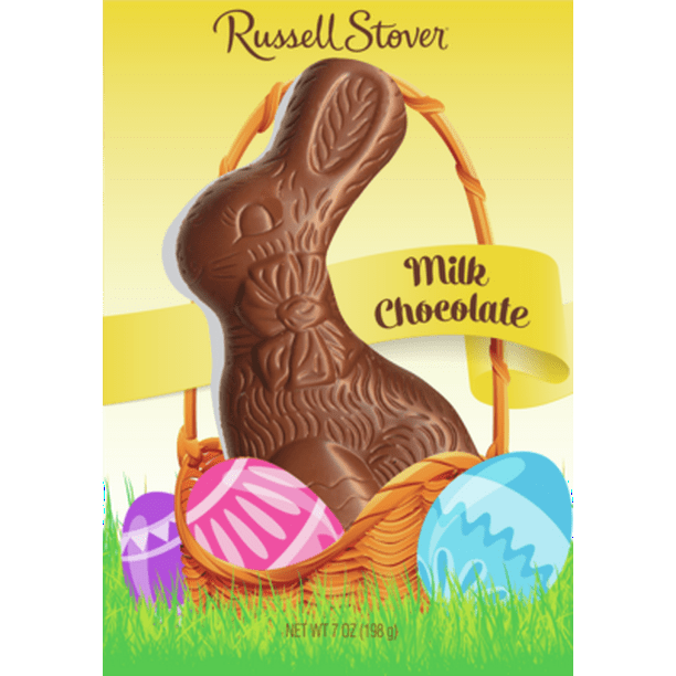 Russell Stover Milk Chocolate Flat Back Bunny, 7 Oz.