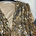 thumbnail image 3 of Uootdi Cropped Shiny Sequin Jackets for Women Shrug Open Front Long Sleeve Glitter Blazer Cover Up for Beach and Evening Wear with Belt, 3 of 9