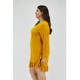 thumbnail image 2 of Vestido con olán Roman Fashion 1270 Mostaza Talla 38, 2 of 7