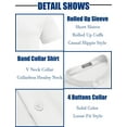 thumbnail image 5 of COOFANDY Mens Summer Henley Shirts Button Vacation Shirt Collarless Casual T-Shirts, 5 of 9
