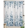 thumbnail image 5 of Blue Eucalyptus Leaves Living Room Curtains 2 Panel, Watercolor Spring Summer Botanical Cafe Window Treatment, Extra Long Farmhouse Bedroom Bathroom Kitchen Curtains Drapes 104"x72", 5 of 6