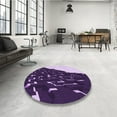 thumbnail image 3 of Ahgly Company Indoor Rectangle Patterned Dark Purple Area Rugs, 2' x 5', 3 of 6