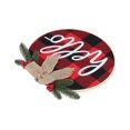 thumbnail image 4 of Hello Sign For Front Door Check Plaid Linen Round Front Door Wreaths For Christmas Decoration, 4 of 5