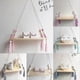thumbnail image 4 of Nordic Wall Shelf - With Floating Ropes - Home Decor, Dense Wood, Light Gray, One Size, 4 of 5