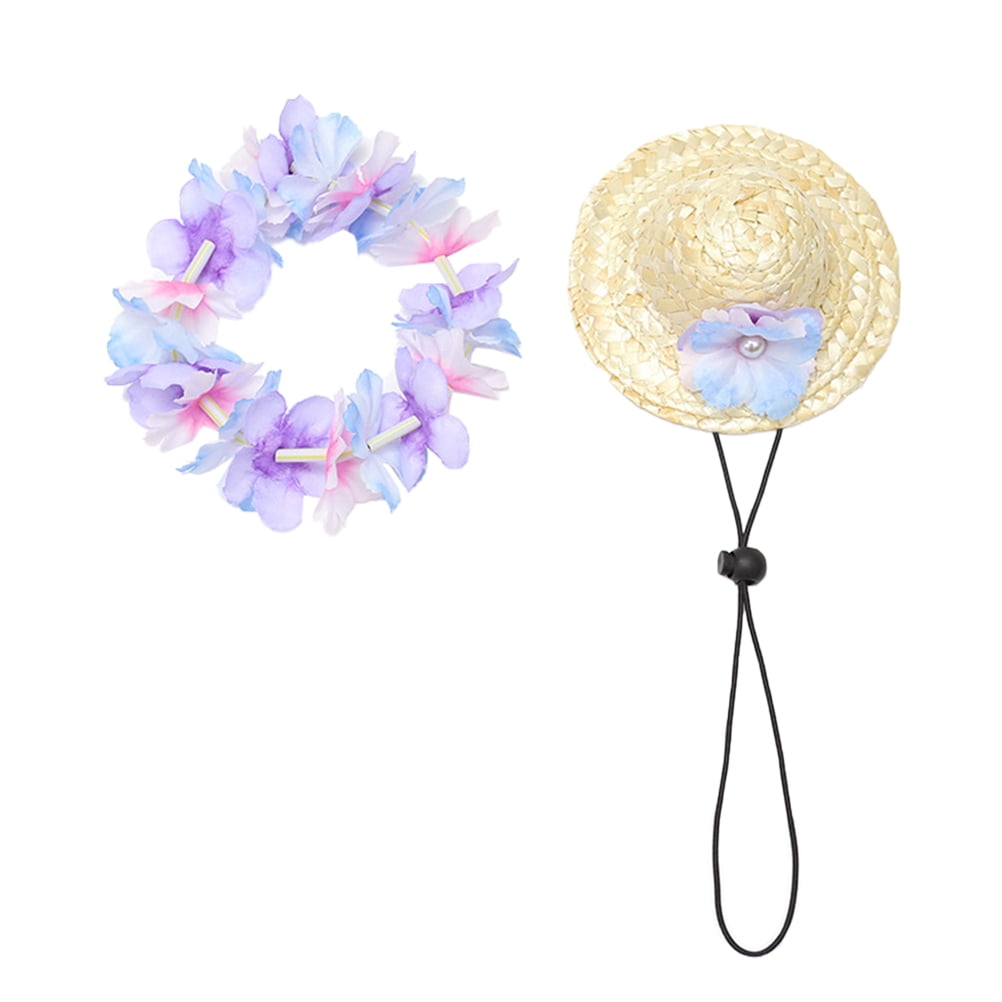 Luxshiny Sky Dog Hat with Breathable Polyester Straw and Adjustable Strap - Comfortable Pet Sun Accessory
