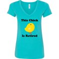 thumbnail image 3 of Inktastic Retirement This Chick is Retired Women's V-Neck T-Shirt, 3 of 5