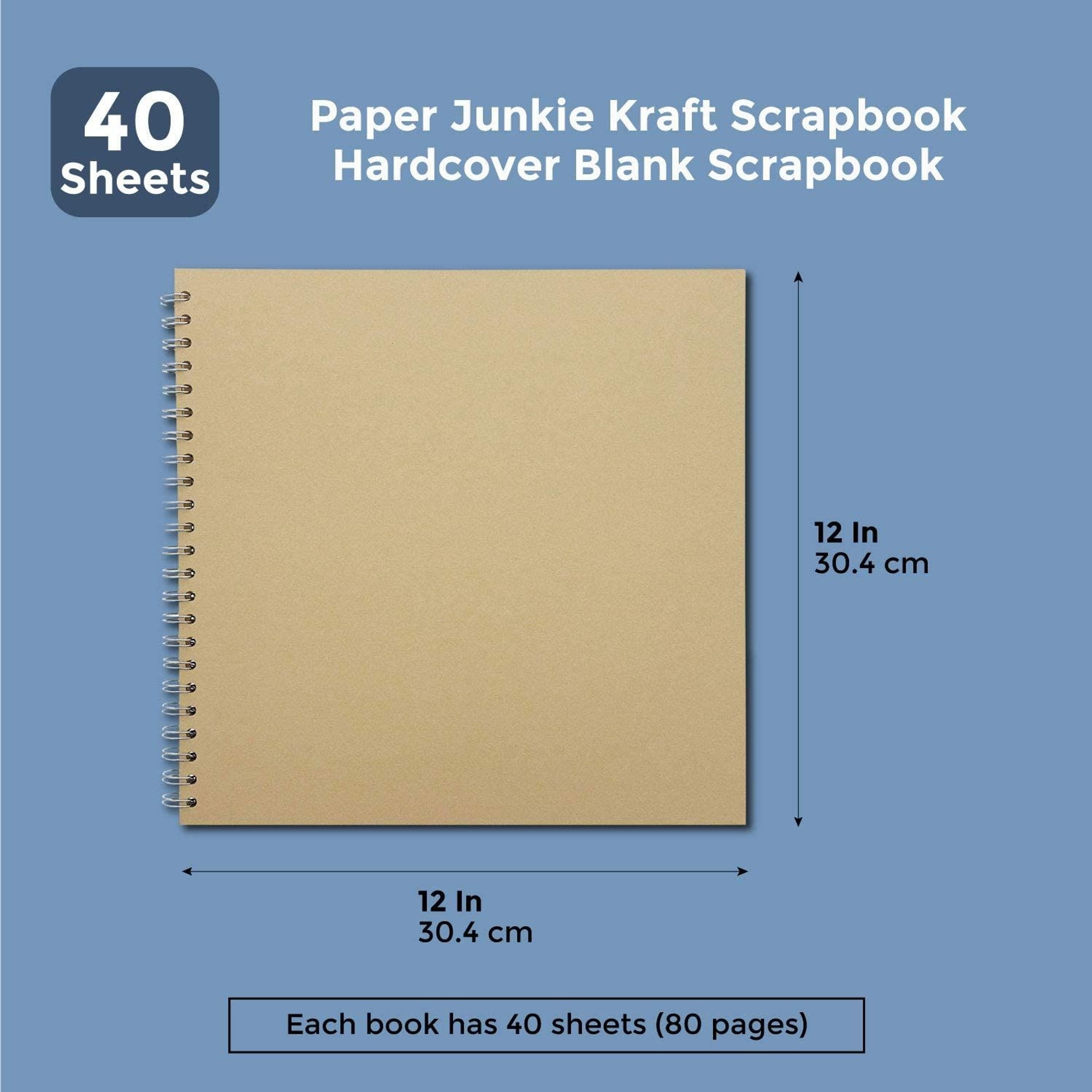 Blank Hardcover Book for Scrapbooking, DIY Photo Album (10x10 In, 40 S –  Paper Junkie