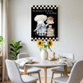 thumbnail image 6 of Canvas Wall Art Farmhouse Chef Canvas Art Print Gnome Cake Dessert Maker Black White Plaid Pictures Wall Decor for Living Room Bedroom Artwork Decorations Stretched Framed Ready to Hang 8"x10", 6 of 9