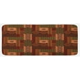 thumbnail image 1 of Geometric Kitchen Mat, Style Geometric Folk Design Geometric Floral Motifs Print, Plush Decorative Kitchen Mat with Non Slip Backing, 47" X 19", Pink Green and Brown, by Ambesonne, 1 of 1