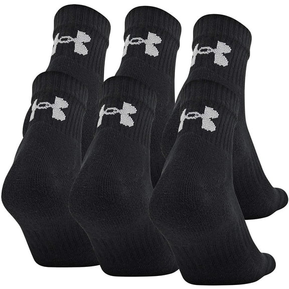 Under Armour Adult Cotton Quarter Socks, 6-Pairs