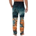 thumbnail image 5 of ASDFVBKG Halloween Themed Men's Casual Pajama Pants with Drawstring Elastic Waist, Comfortable Sleepwear Loose Fit for Lounge, Yoga, and Home Wear, Fun Print Design Blue XL, 5 of 5