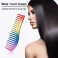 thumbnail image 2 of 5-Piece Multi-Color Hair Care Set: ABS/Nylon/Silicone/Metal Hair Brush, Comb & 3 Clips - Anti-Static, Scalp Massage, Smooth Hair Styling Tools for Women, Home Use - Includes 21.2cm Brush, 17.5cm Comb, 2 of 6