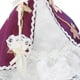 thumbnail image 4 of Miniature Porcelain People Victorian Style Dark Purple Skirt Hat Woman Ceramic Doll for 1/12 Doll House Decoration, 4 of 4