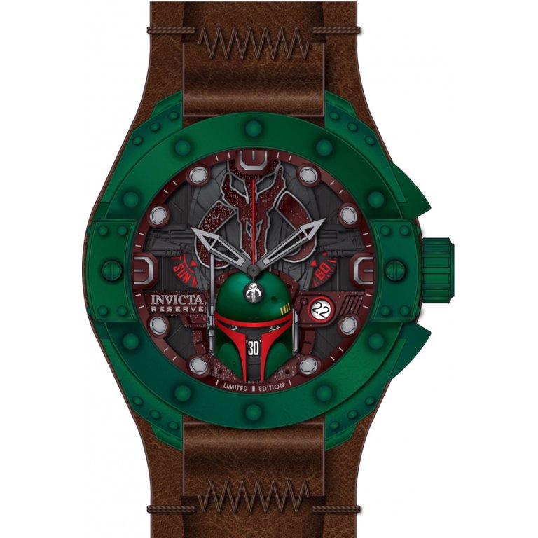 Invicta Men's Star Wars Boba Fett Multicolor Dial 52mm Brown