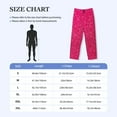 thumbnail image 4 of Fotbe Rose Red Glitter Pantalones de Pijama para Hombre, Pantalones de Dormir, Pantalones de Casa con Cintura Ajustable y Bolsillos-Small, 4 of 6