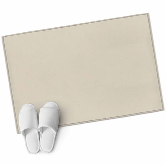 Ivory White Bathroom Mat 2x3 FT, Non Slip Small Kitchen Mat, Modern Pure Ivory White Washable Soft Backed Front Door Throw Rug Non-Shedding Indoor Outdoor Doormat for Entryway Sink