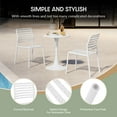 thumbnail image 3 of WestinTrends Playa 5-Piece Outdoor Indoor Metal Patio Dining Table Set With Stackable Plastic Patio Side Chairs, White, 3 of 13