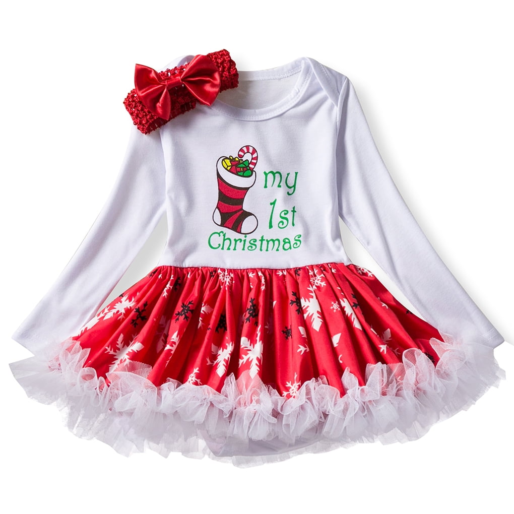 long sleeve baby girl christmas dresses