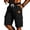Black, variant on Men's Quick-Dry Cargo Shorts - Multi-Pocket Casual Beach Shorts - Relaxed Fit Drawstring Walking Shorts for Summer Outdoor & Hiking Black L