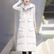 thumbnail image 4 of Chaqueta larga de invierno sin mangas con bolsillos para mujer, de algodón y plumón, 4 of 7