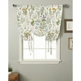 thumbnail image 2 of Vintage Herbaceous Floral Texture Window Curtain for Living Room Kitchen Tie-up Roman Curtain Home Decor Balcony Blinds Drapes, 2 of 6