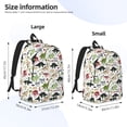 thumbnail image 4 of Daiia Dinosaur Vintage Canvas Backpack for Men and Women ,Hiking Backpack,Travel Laptop Bag for School,Large Capacity Backpack, 4 of 8
