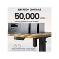thumbnail image 4 of Escritorio para computadora portátil, Escritorio para computadora con Altura Ajustable eléctricamente, Mesa elevable para PC, fácil Montaje, Ideal para Oficina (marrón Oscuro), 4 of 4