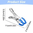 thumbnail image 3 of Assorted Stainless Clips Set 12cm Round Head (12pcs Blue/Black) & 11cm Wide Opening (10pcs Blue/Black) Pool Cover Clamps Wind With Protective Sleeves For Pools/Laundry/, 3 of 6